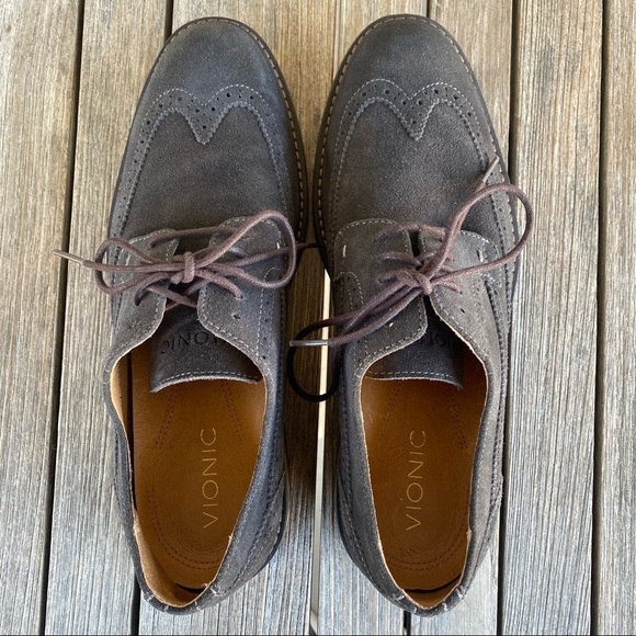 Vionic Bowery Bruno Suede Leather Oxford Shoe Men’s Size 10.5 Charcoal Gray GUC main image 11